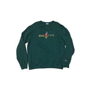 Champion Dark Green Atlanta 1996 Crewneck Men's Sweater